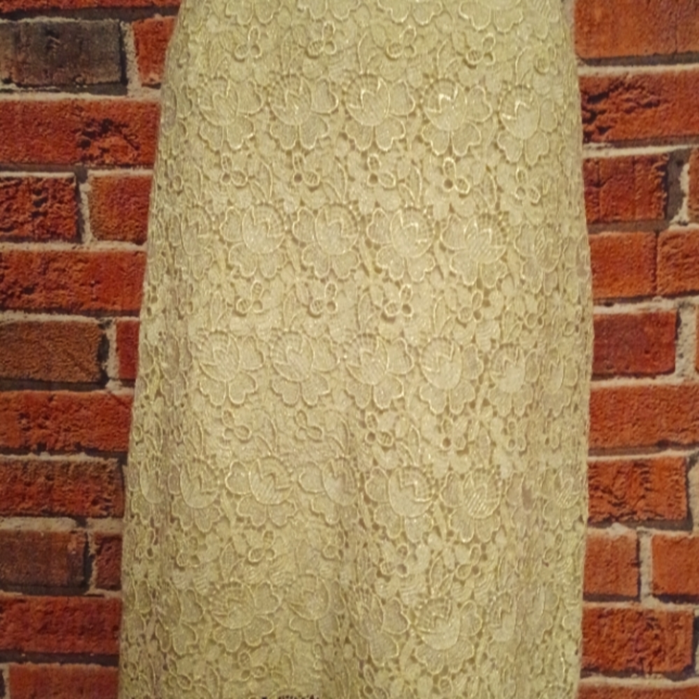 Gold Valintino Roma pencil skirt